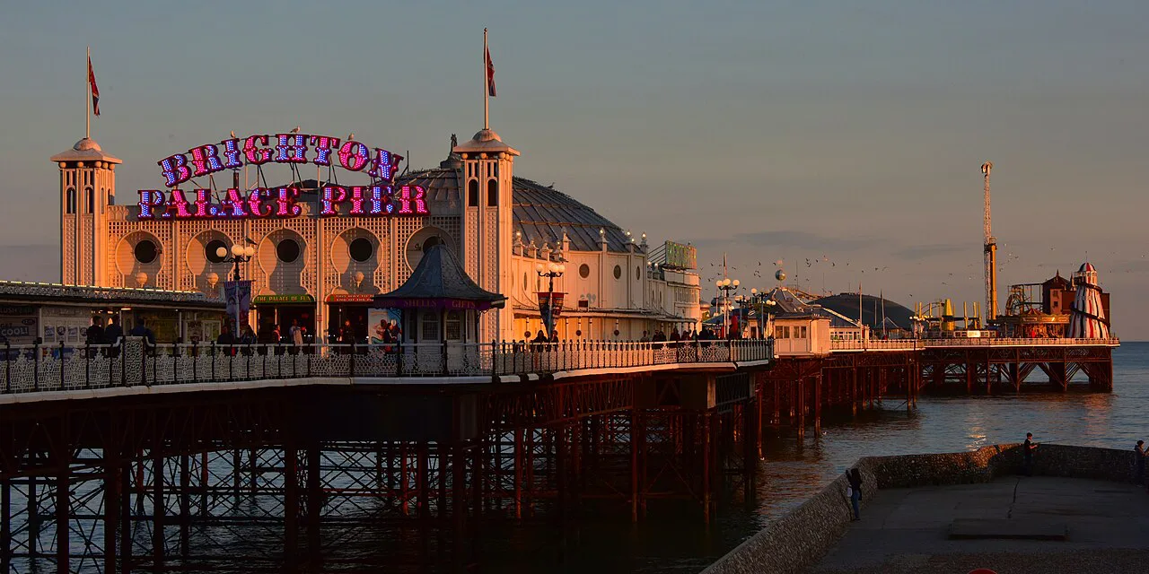 Brighton Palace Pier at the golden hour