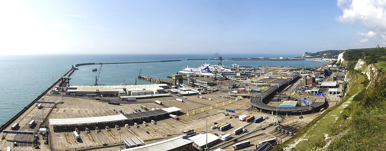 Port of Dover - view from the White Cliffs