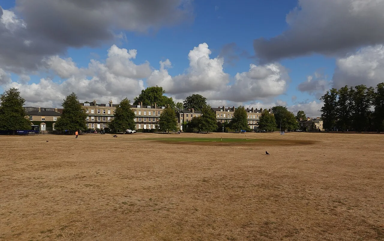 Cricket pitch being watered, Parker's Piece - geograph.org.uk, Cambridge