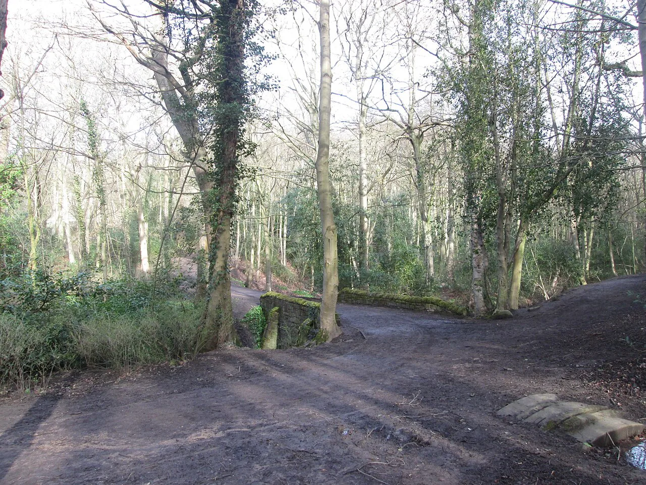 Footbridge over Great Heads Beck - geograph.org.uk, Leeds