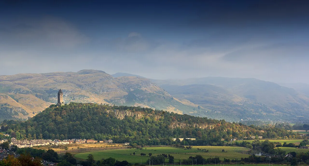 Wallace Monument in Stirling (Scotland), seen from Stirling Castle