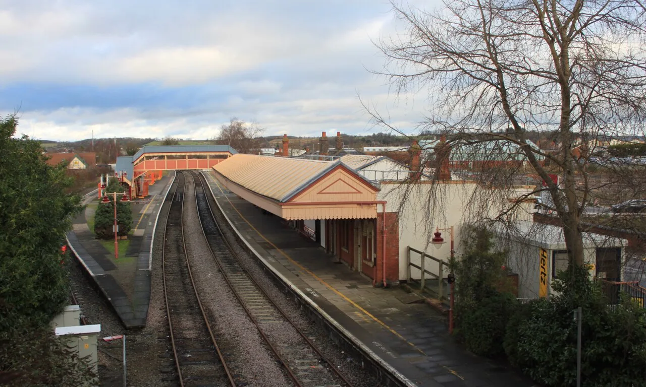 at Stratford-upon-Avon station - view from the bridge