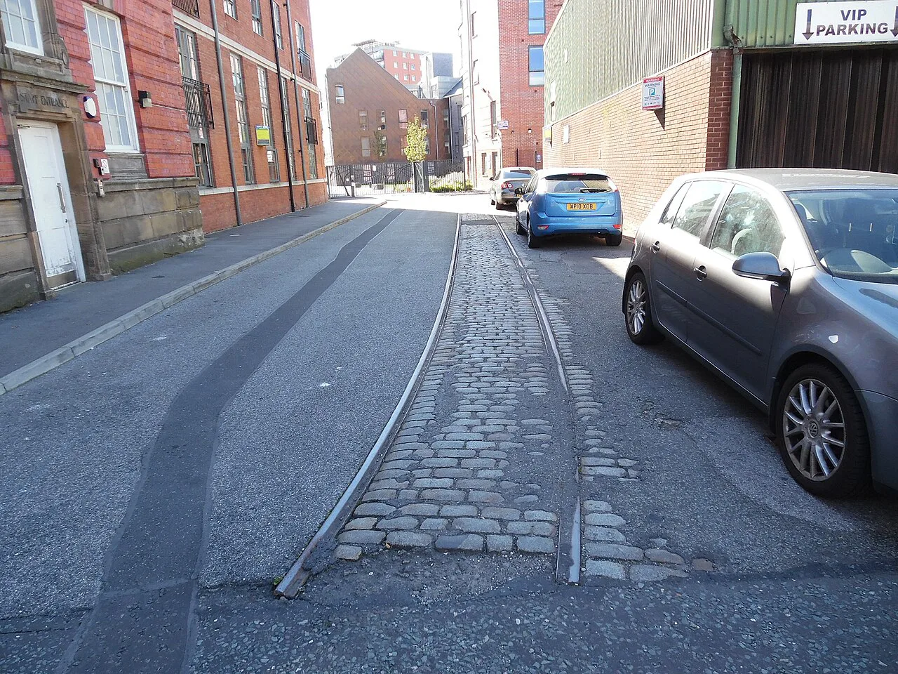 Tramline near Station Road, Chester - geograph.org.uk