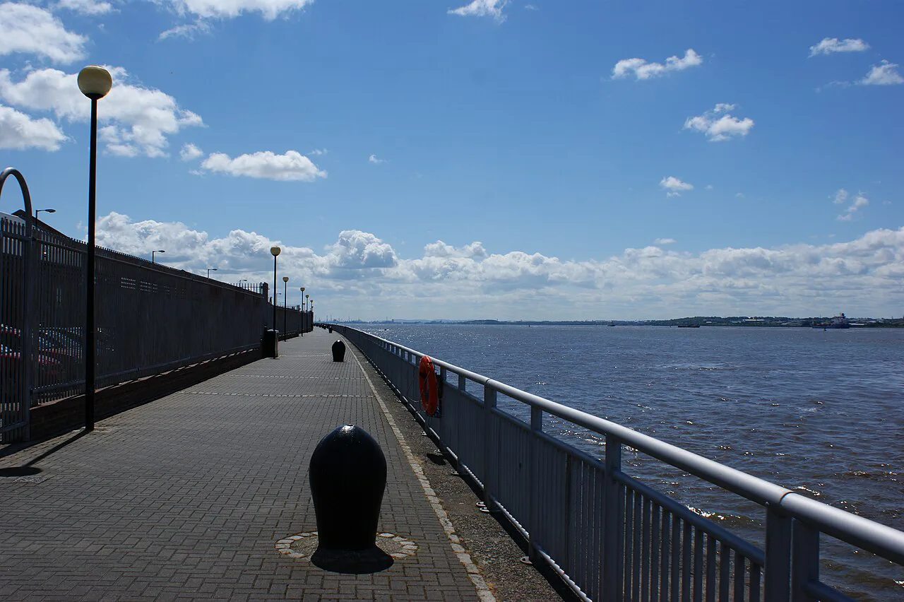 The Mersey Walk Way near Brunswick Dock - geograph.org.uk, Liverpool