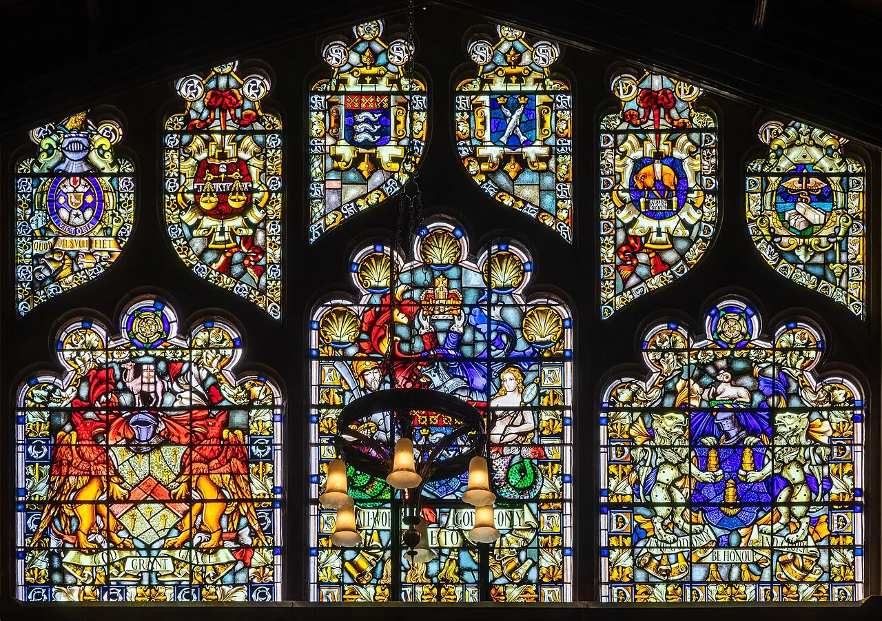 Derry Guildhall Main Hall Window Top Lights Centre