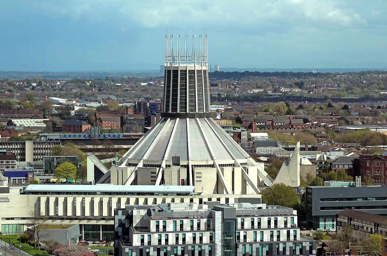 Liverpool Metropolitan Cathedral from St John's Beacon