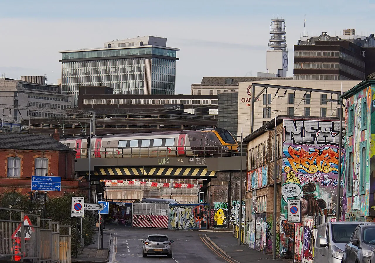 Ghost Train - Arriva XC Voyager on Fazeley Street bridge, Birmingham