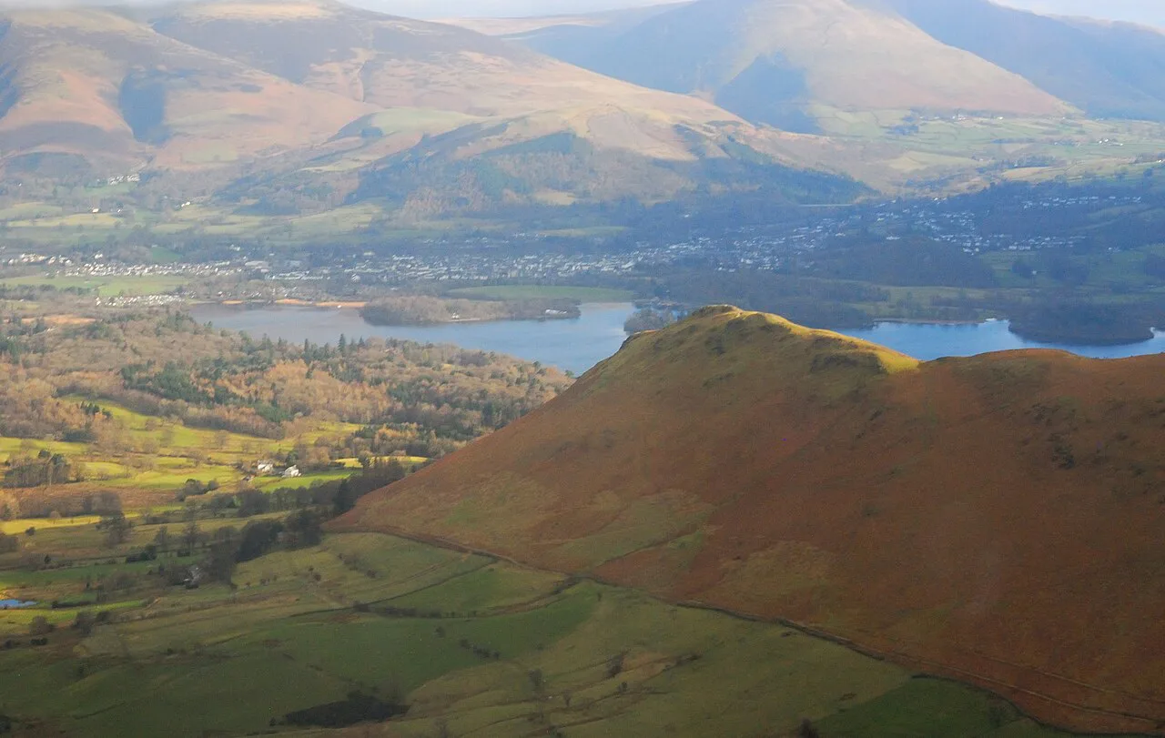 Keswick and Derwentwater aerial