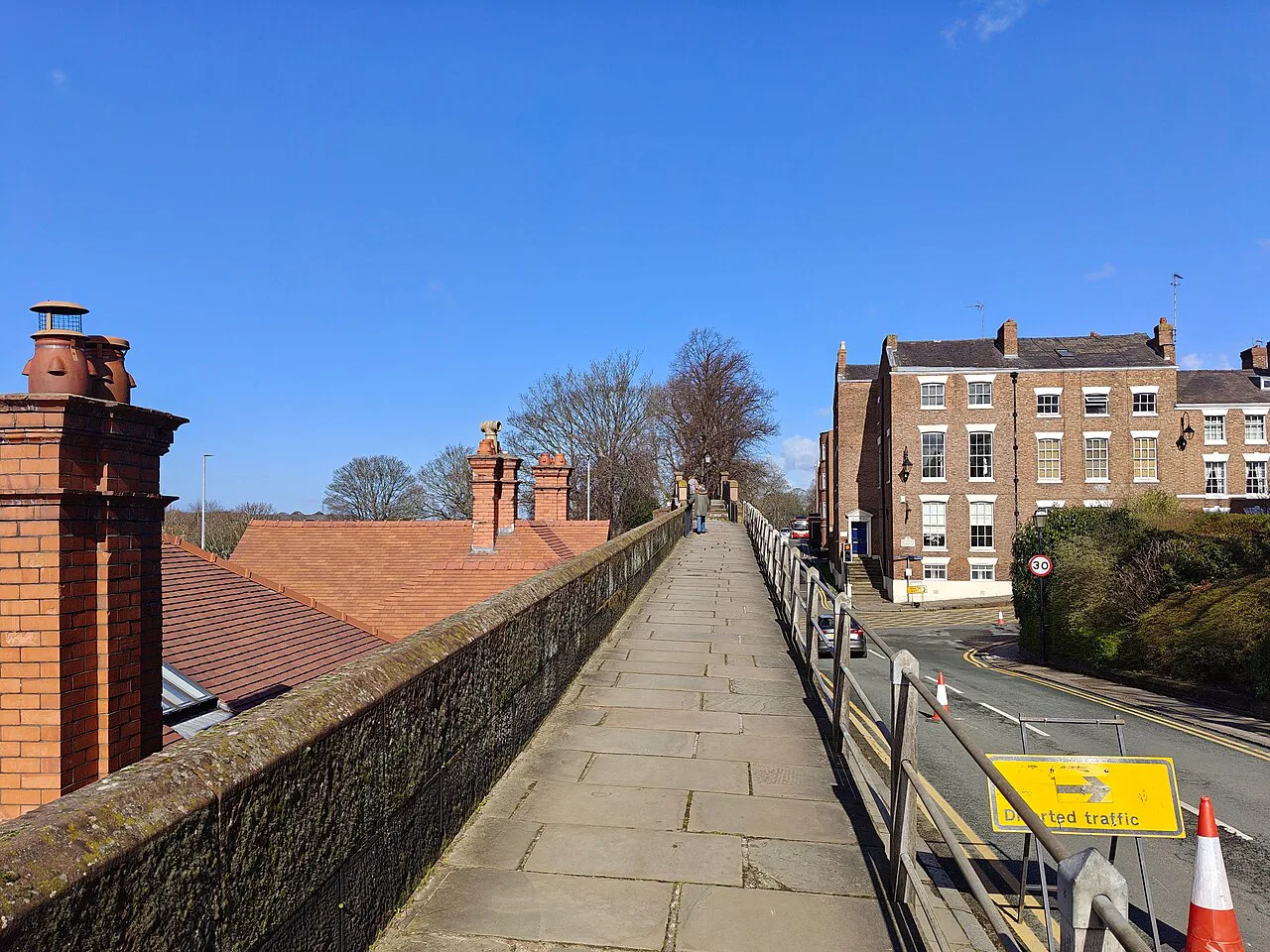 Chester City Wall near the Watergate - geograph.org.uk