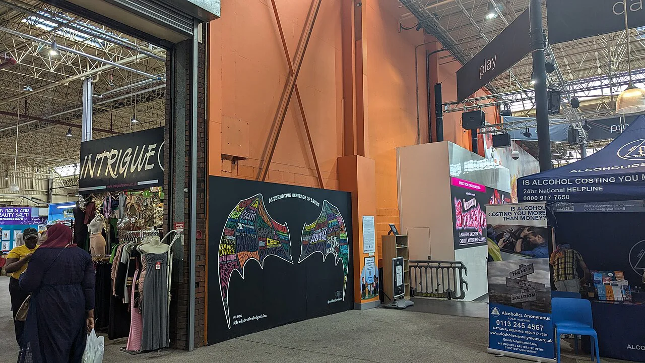 Leeds GOTH QR code challenge no. 8 - Leeds Alternative Culture mural Leeds Kirkgate Market