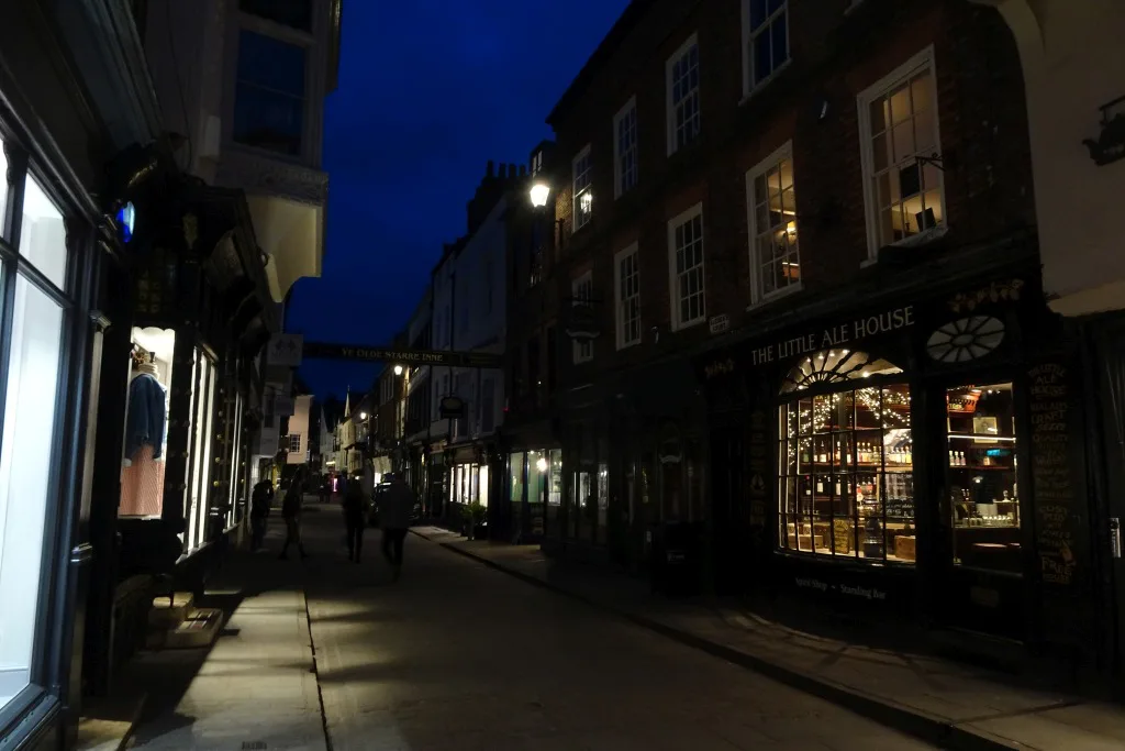 Stonegate at night - geograph.org.uk, York
