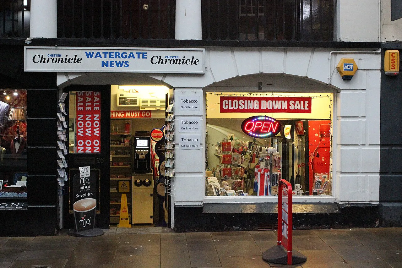 Watergate News closing down sale, Chester - geograph.org.uk
