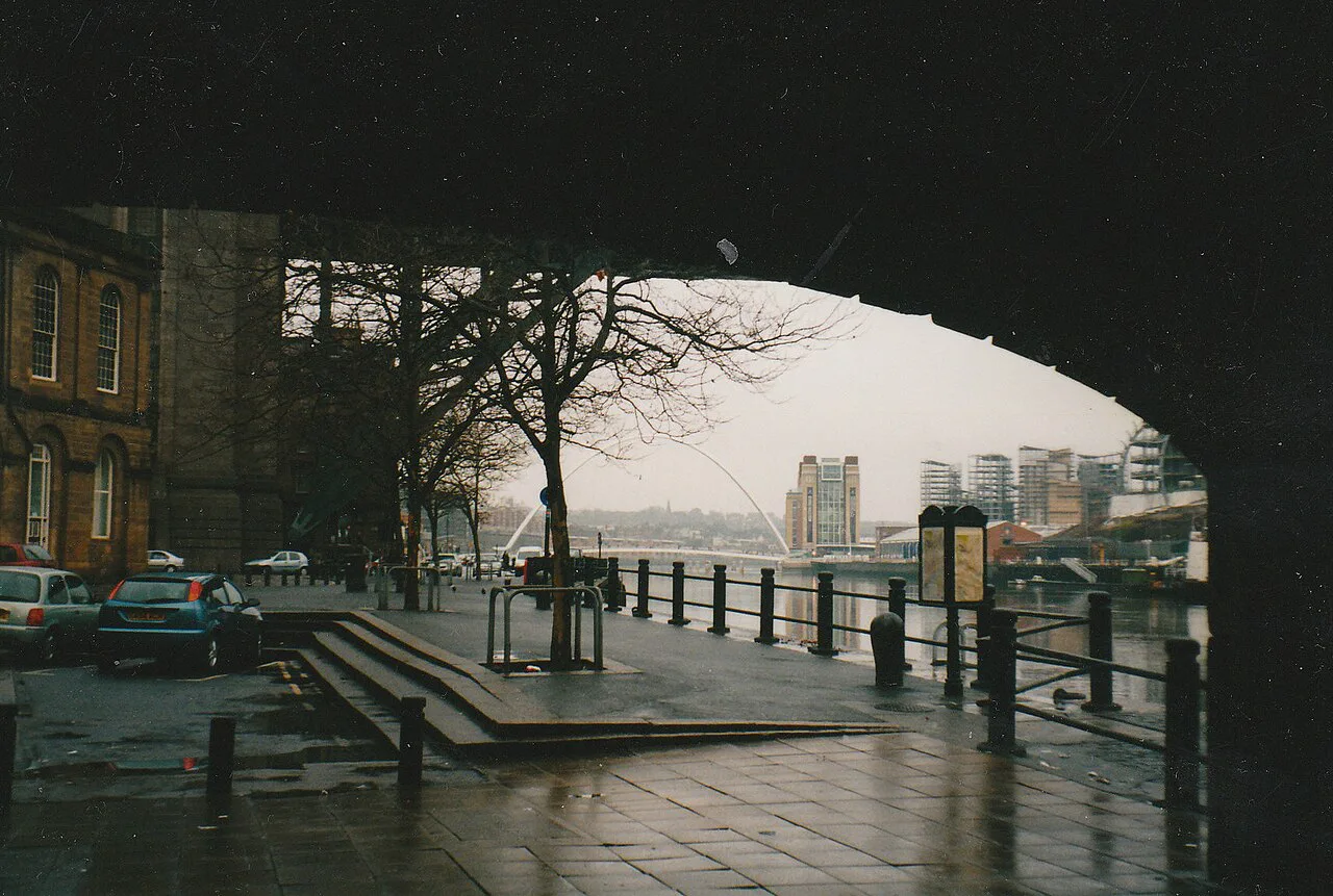 Newcastle upon Tyne quayside under the Tyne Bridge (geograph )