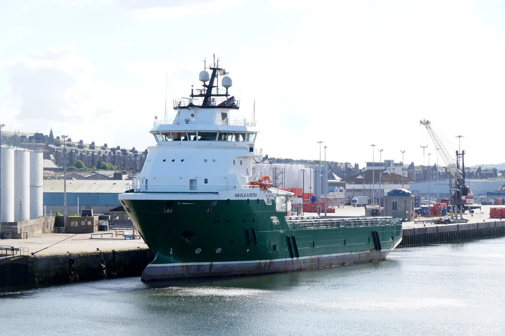 Havila Aurora at Torry Quay, Aberdeen - geograph.org.uk