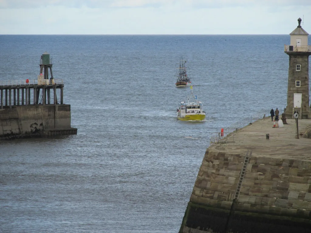 Trip boats coming in - geograph.org.uk, Whitby